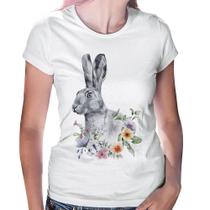 Baby Look Coelho Flores - Foca na Moda