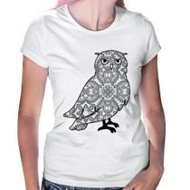 Baby Look Coruja Mandala - Foca na Moda