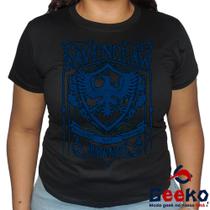 Baby Look Corvinal 100% Algodão Harry Potter Blusa Feminina Hogwarts Ravenclaw 01 All Geek