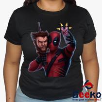 Baby Look Deadpool e Wolverine 100% Algodão - Geeko