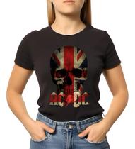 Baby Look Feminina Banda Acdc Caveira Inglaterra Nova