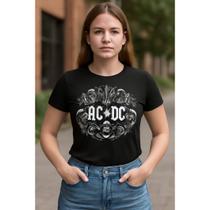 Baby Look Feminina Banda Acdc Modelo Limitado