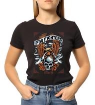 Baby Look Feminina Banda Foo Fighters Modelo Único Algodao
