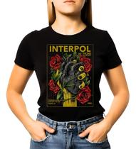 Baby Look Feminina Banda Interpol 100% Algodao Modelo 01 Baby Look Feminina Banda Interpol 100% Algodao Modelo 01