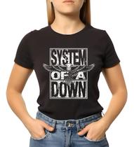 Baby Look Feminina Banda System Of A Down Aguia