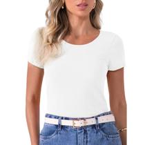 Baby Look Feminina Básica Moderna Combinações Perfeitas
