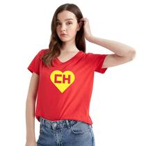 Baby Look Feminina Chapolin Colorado Vermelha Manga Curta Baby Look Feminina Chapolin Colorado Vermelha Manga Curta