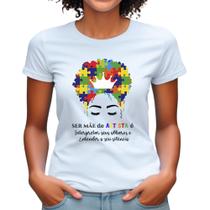 Baby look feminina mãe de autista estampa de autismo atípica camiseta