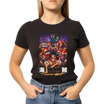 Baby Look Feminina One Piece Anime Top 100% Algodão