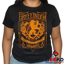 Baby Look Grifinória 100% Algodão Harry Potter Blusa Feminina Hogwarts Gryffindor 01 All Geek