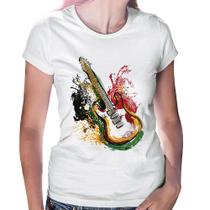 Baby Look Guitarra Reggae - Foca na Moda