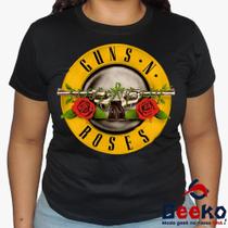 Baby Look Guns N Roses 100% Algodão - Blusa Feminina Rock - Geeko