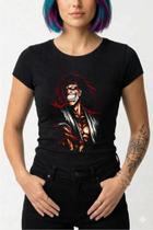 Baby Look Halftone Design Exclusivo Tecido Leve TAMANHO:MCOR:PRETO