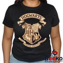 Baby Look Harry Potter 100% Algodão Hogwarts Blusa Feminina All Geek