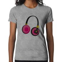 Baby Look Headphone Rosa - Foca na Moda