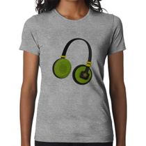 Baby Look Headphone Verde - Foca na Moda