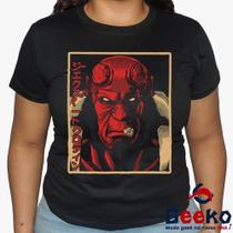 Baby Look Hellboy 100% Algodão - Geeko Baby Look Hellboy 100% Algodão - Geeko