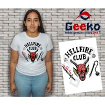 Baby Look HellFire Club 100% Algodão - Stranger Things - Geeko