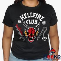 Baby Look HellFire Club 100% Algodão - Stranger Things - Geeko