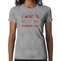 Baby Look I want to kiss you - Foca na Moda