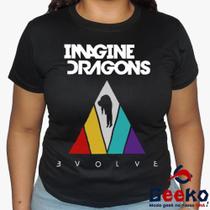 Baby Look Imagine Dragons 100% Algodão - Evolve - Indie - Rock - Geeko