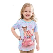 Baby look Infantil Ágape A vida é um presente que a gente abre todos os dias AK11264 Azul Piscina Baby look Infantil Ágape A vida é um presente que a gente abre todos os dias AK11264 Azul Piscina