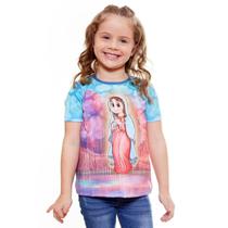 Baby Look Infantil Ágape Guadalupezinha AK9857 Baby Look Infantil Ágape Guadalupezinha AK9857