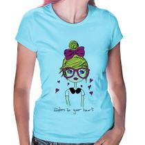 Baby Look Listen to your heart - Foca na Moda