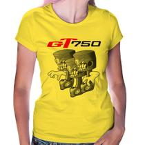 Baby Look Moto GT 750 Pistões - Foca na Moda