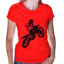 Baby Look Motocross Jump Azul - Foca na Moda