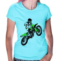 Baby Look Motocross Jump Verde - Foca na Moda