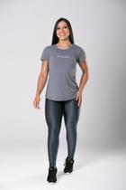 Baby Look Oxy Slim Cinza Mescla