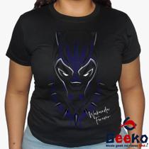 Baby Look Pantera Negra 100% Algodão - Wakanda Forever - Black Panther - Geeko