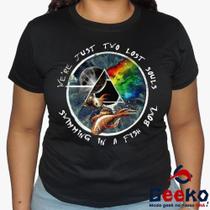 Baby Look Pink Floyd 100% Algodão We're Just Two Lost Souls Swimming in a Fish Bowl Geeko