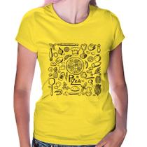 Baby Look Pizza Elementos - Foca na Moda