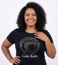 Baby Look Plus Size Carlo Acutis Eucaristia Algodão Baby Look Plus Size Carlo Acutis Eucaristia Algodão
