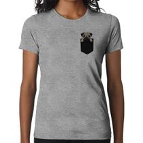Baby Look PUG de Bolso - Foca na Moda