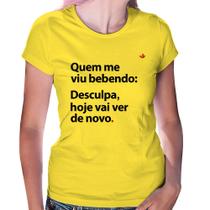 Baby Look Quem me viu bebendo: desculpa, hoje vai ver de novo - Foca na Moda