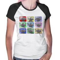 Baby Look Raglan 80's Cassette Tapes - Foca na Moda