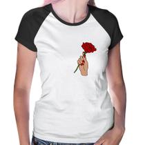 Baby Look Raglan A Rose for you - Foca na Moda