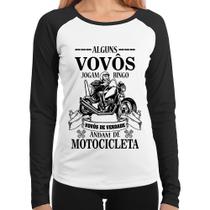 Baby Look Raglan Alguns vovôs jogam bingo, vovôs de verdade andam de motocicleta Manga Longa - Foca na Moda Baby Look Raglan Alguns vovôs jogam bingo, vovôs de verdade andam de motocicleta Manga Longa - Foca na Moda