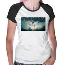 Baby Look Raglan Anjo do tempo - Foca na Moda Baby Look Raglan Anjo do tempo - Foca na Moda