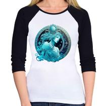 Baby Look Raglan Aquário Sígno Manga 3/4 - Foca na Moda