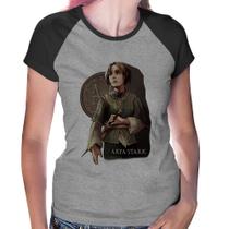 Baby Look Raglan Arya Stark Valar Morghulis - Foca na Moda