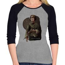 Baby Look Raglan Arya Stark Valar Morghulis Manga 3/4 - Foca na Moda