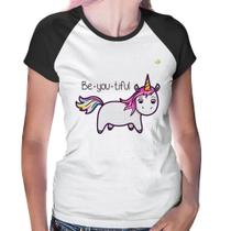 Baby Look Raglan Be You Tiful - Foca na Moda Baby Look Raglan Be You Tiful - Foca na Moda