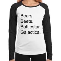 Baby Look Raglan Bears. Beets. Battlestar Galactica. Manga Longa - Foca na Moda