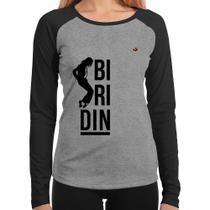 Baby Look Raglan Biridin Manga Longa - Foca na Moda