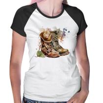 Baby Look Raglan Botas e Chapéu Retrô - Foca na Moda