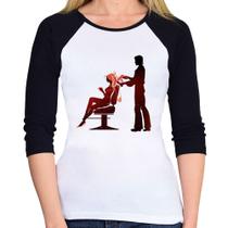 Baby Look Raglan Cabeleireiro Manga 3/4 - Foca na Moda
